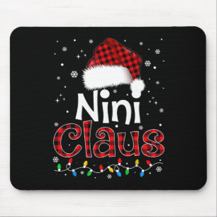 Nini Claus Funny Santa Claus Matching Family Pajam Mousepad