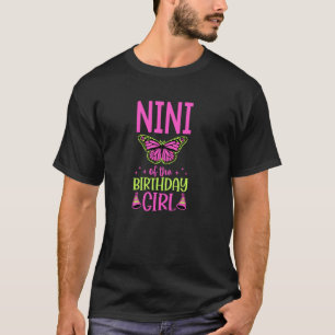 Nini des Geburtstagsmädchens Schmetterlings-Themen T-Shirt