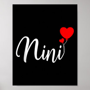 Nini Sweetheart Design mit romantischem Herz Poster