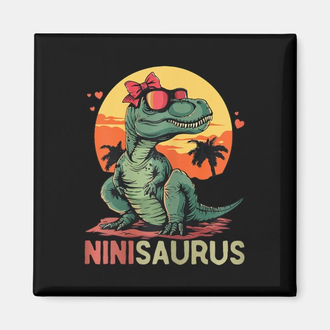 Ninisaurus Dino Dinosaurier Nini-Saurus T-Rex Mutt Magnet (Vorne)