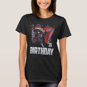 Ninja 7. Geburtstagsparty Thema 7 Siebenjähriges K T-Shirt