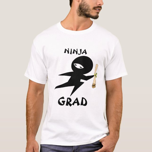 Ninja Absolvent-T-Shirt T-Shirt (Vorderseite)