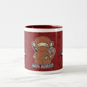Ninja Affe! Mit der Reis-Schüssel-Tasse Zweifarbige Tasse