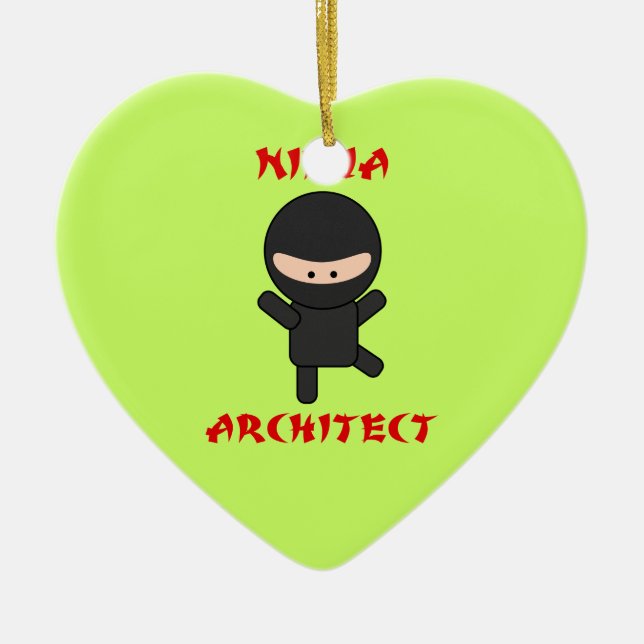Ninja Architekt Keramik Ornament (Vorne)
