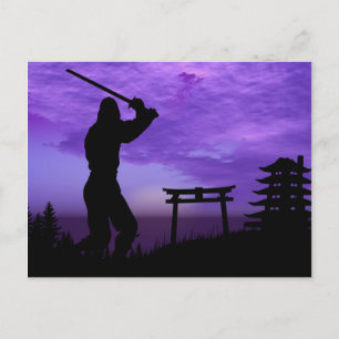 Ninja Attack Postkarte