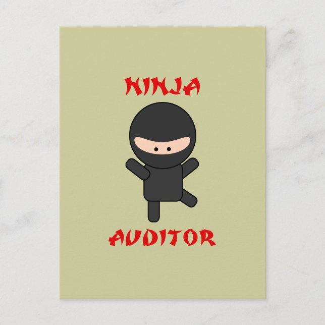 Ninja-Auditor Postkarte (Vorderseite)