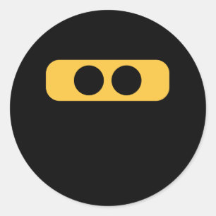 Ninja Augen Runder Aufkleber