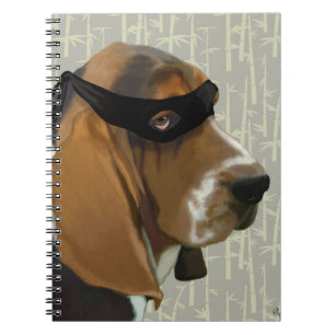 Ninja Basset Hound Hund Notizblock