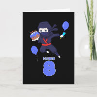 NINJA BIRTHDAY 8 8. Geburtstag Junge Comic Lover