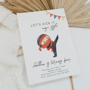 Ninja Birthday Einladung   Ninja-Party Einladung