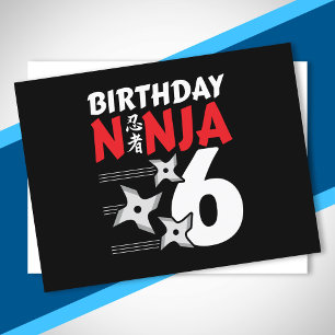 Ninja Birthday Party - Birthday Ninja 6 Postkarte