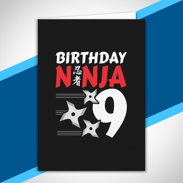 Ninja Birthday Party - Birthday Ninja 9 Karte (Von Creator hochgeladen)