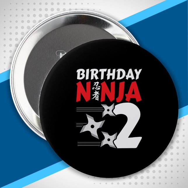 Ninja Birthday Party - Geburtstag Ninja 2 Button (Von Creator hochgeladen)