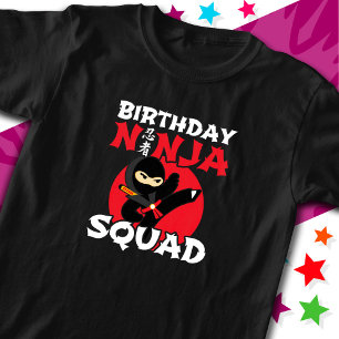 Ninja Birthday Party Thema Geburtstag Ninja Squad T-Shirt