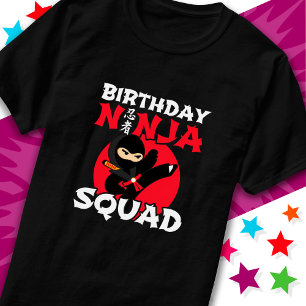 Ninja Birthday Party Thema Geburtstag Ninja Squad T-Shirt
