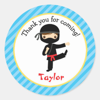 Ninja Birthday Stickers Personalisiert Boy Favorit