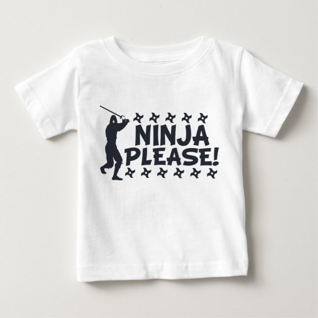 Ninja bitte baby t-shirt (Vorderseite)