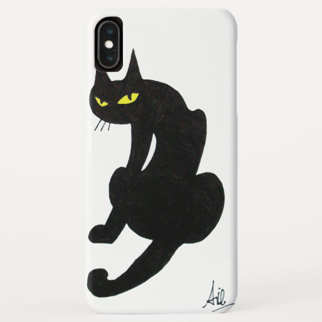 NINJA BLACK CAT White Case-Mate iPhone Hülle (Rückseite)