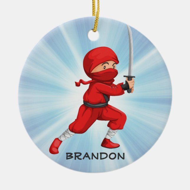Ninja Boy Design Ornament (Vorne)