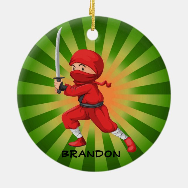 Ninja Boy Design Ornament (Hinten)