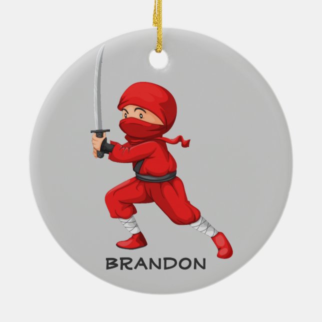 Ninja Boy Design Ornament (Hinten)