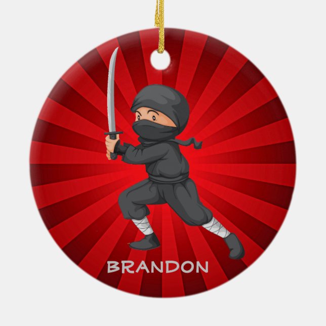 Ninja Boy Design Ornament (Hinten)