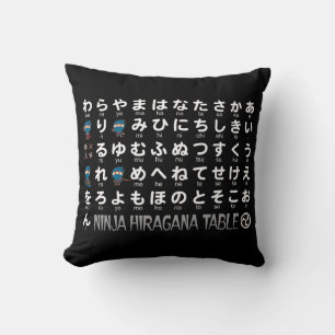 Ninja Boy Japanese Hiragana & Katakana Table Kissen
