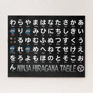 Ninja Boy Japanese Hiragana Table Puzzle