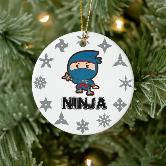 Ninja Boy Keramik Ornament (Baum)