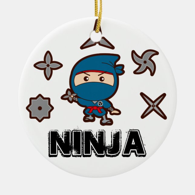 Ninja Boy Keramik Ornament (Vorne)