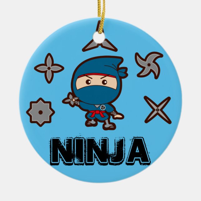 Ninja Boy Keramik Ornament (Vorne)