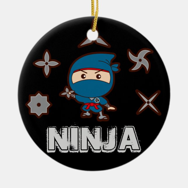 Ninja Boy Keramikornament (Vorne)