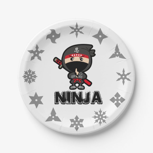Ninja Boy Paper Plate Pappteller (Vorderseite)