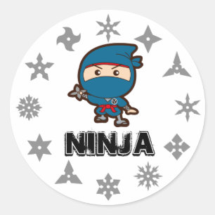 Ninja Boy Runder Aufkleber