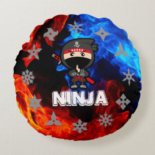 Ninja Boy Rundes Kissen
