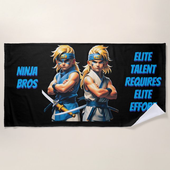 Ninja Bros Elite Effort  Strandtuch (Vorderseite)