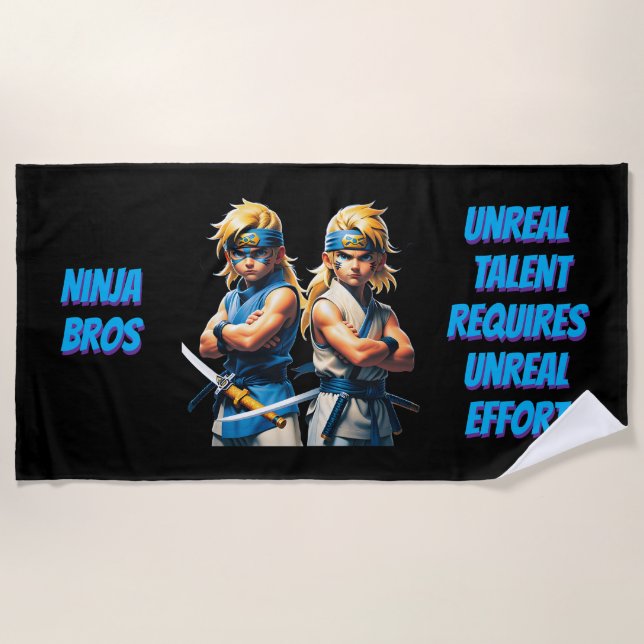 Ninja Bros Unrealer Einsatz  Strandtuch (Vorderseite)