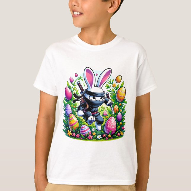 Ninja Bunny Easter Adventure T-Shirt (Vorderseite)
