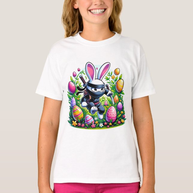 Ninja Bunny Easter Adventure T-Shirt (Vorderseite)