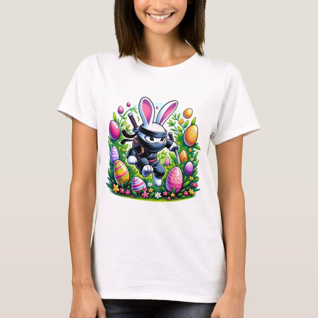 Ninja Bunny Easter Adventure T-Shirt (Vorderseite)