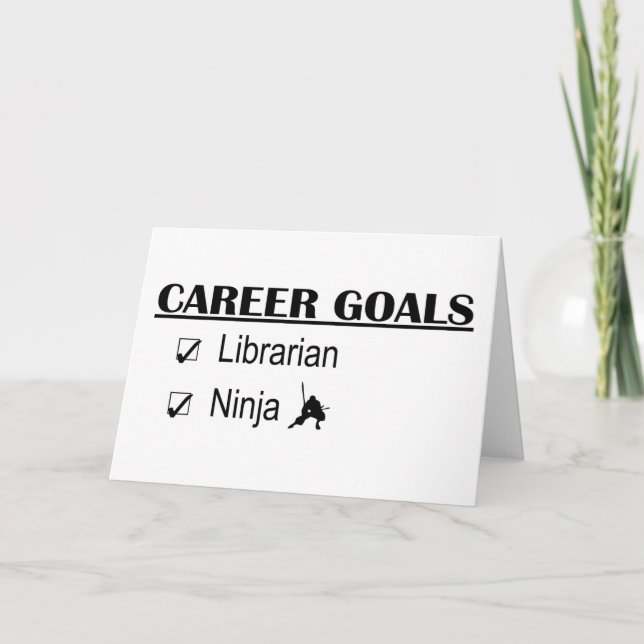 Ninja Career Goals - Bibliothekarisch Karte (Vorderseite)