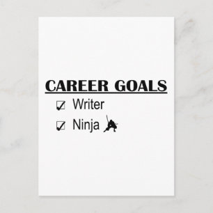 Ninja Career Goals - Schriftstellerin Postkarte