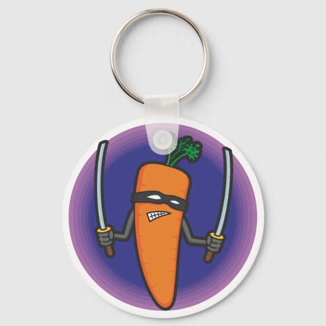 Ninja Carrot Keyring Schlüsselanhänger (Vorderseite)