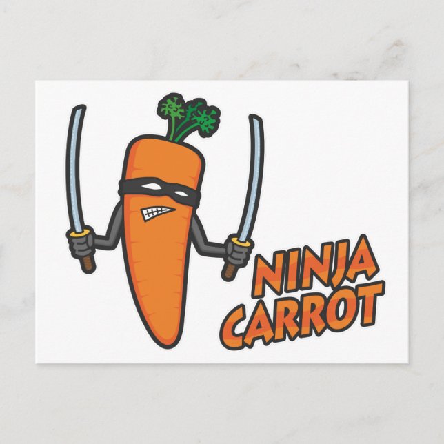 Ninja Carrot Postkarte (Vorderseite)