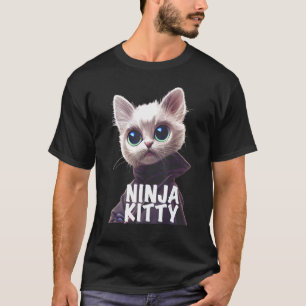 Ninja Cat Ninjitsu Kitten Spaß Artikel Japanischer T-Shirt