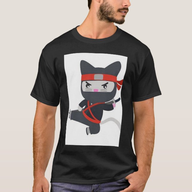 Ninja Cat so niedlich2398png2398 T-Shirt (Vorderseite)