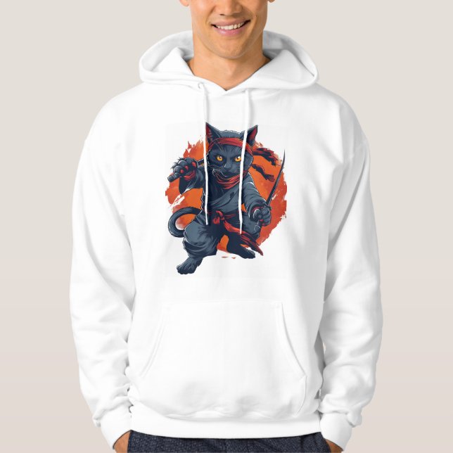 Ninja Cat Stealth Hoodie (Vorderseite)