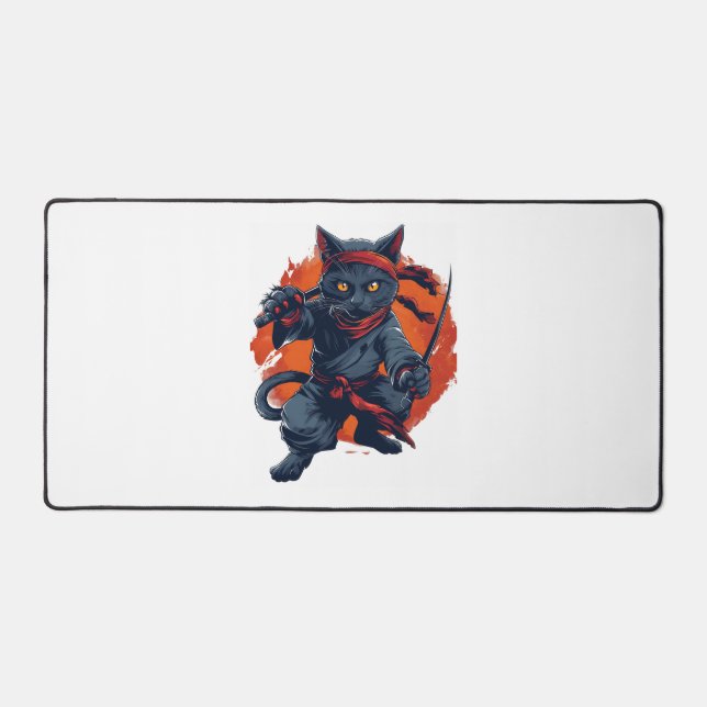 Ninja Cat Stealth Schreibtischunterlage (Vorderseite)