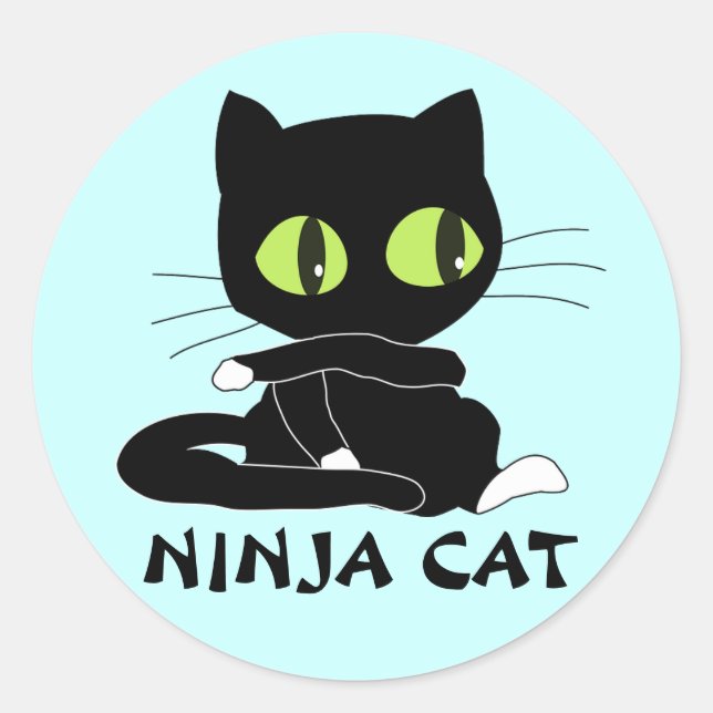 Ninja Cat Stickers (Vorderseite)