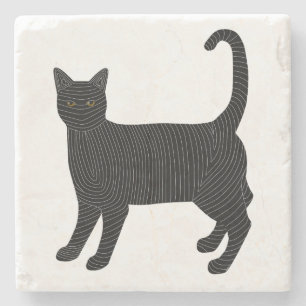 Ninja Cat Stone Untersetzer
